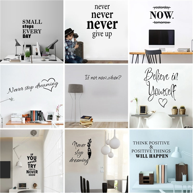 Motivational Quotes Sentences Phrases Wall Stickers | Nejoom Stationery