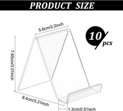 10pcs Transparent Acrylic Book Display Stands