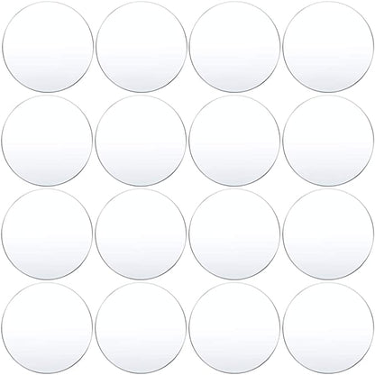 16 Pieces Clear Acrylic 2mm Thick Acrylic Plastic Disc Transparent Round Acrylic Panel Circle Acrylic Sheets Sign for Picture Frame Painting DIY Crafts (5 cm) - Nejoom Stationery