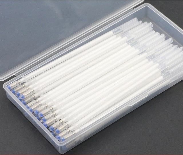 40pcs Heat Erasable Pen High Temperature Disappearing Fabric Marker Refills with Storage Box Fabric Craft Tailoring Accessories