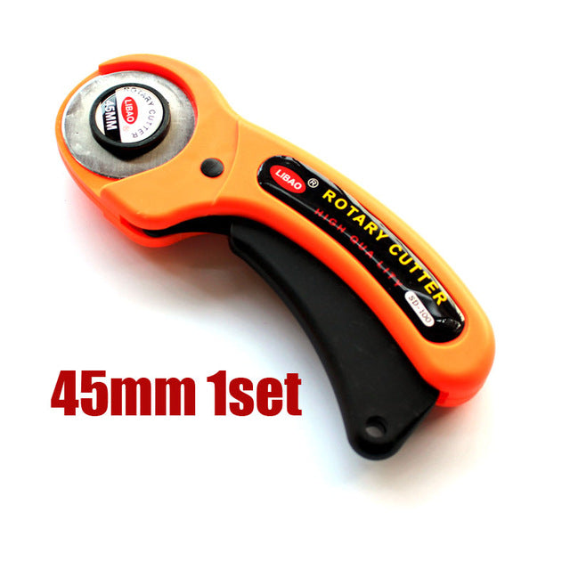 45mm Rotary Cutter Tailor Tools Round Cloth Cutting Knife Hand Rotary Carpet Tool Rug Cutting Knife Foot Cloth Leather Cutter