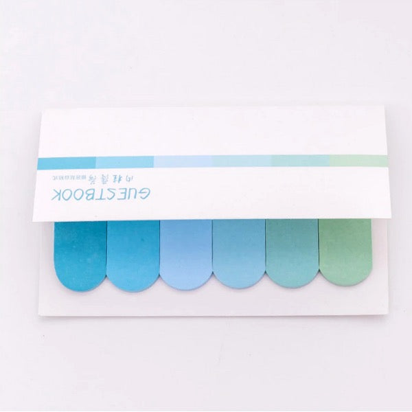 6 Colors Gradual Change Memo Notes - Nejoom Stationery