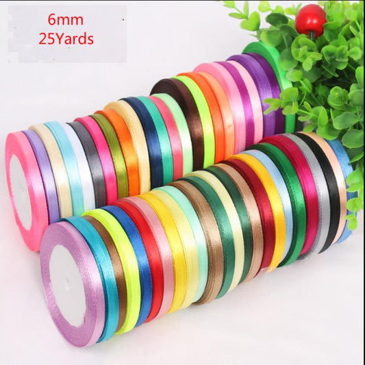 6mm (1/4") Satin Ribbons DIY Bow Craft