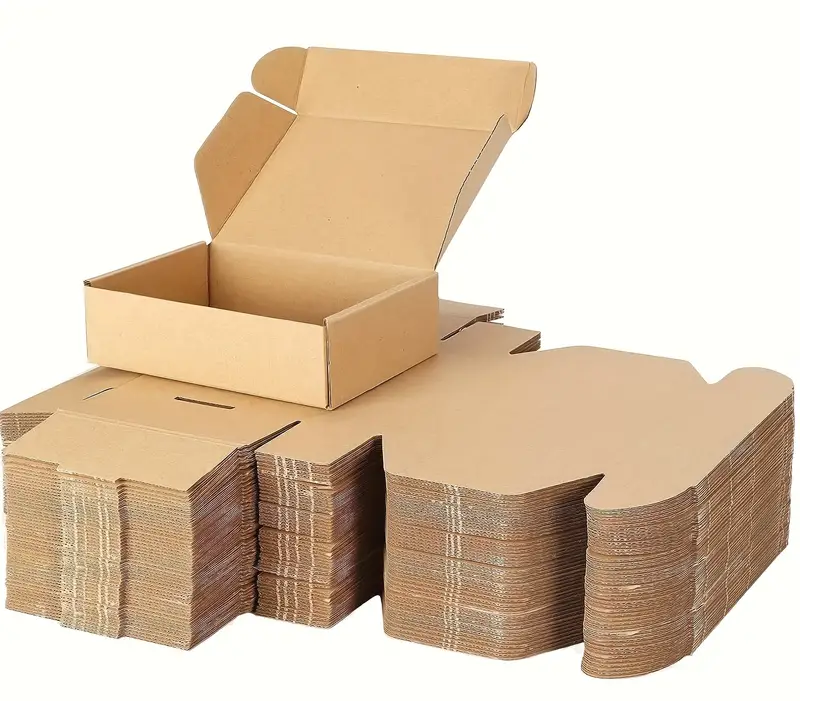 9x6x2 Inches Small Shipping Boxes, 100 Pack Corrugated Cardboard Box