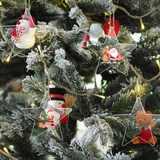 Acrylic Sheets Clear Star DIY Christmas Hang Ornament 20pcs