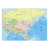 Asia countries Wall Map 47x33 inches