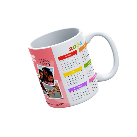 Personalized your own Pictures with Calendar 2024 Ceramic Mug 11oz