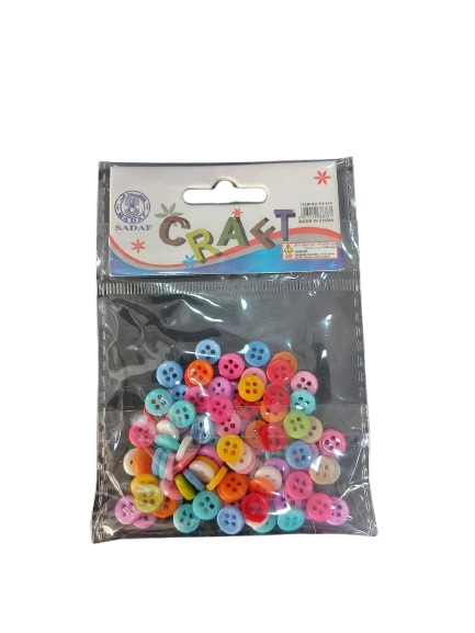 Colour Buttons 4 Holes 9mm