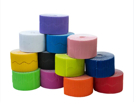Multi Colours Corrugated Border Roll 2pcs x 7.5m
