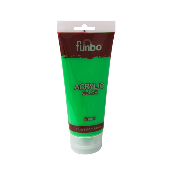 Funbo Acrylic Color 200ml 207 Fluorescent Green