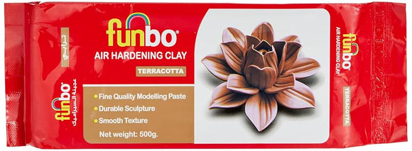 Funbo Air Hardening Clay 500g Terracotta