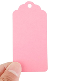 Kraft Paper Tag with 10m jute thread 100pcs pink