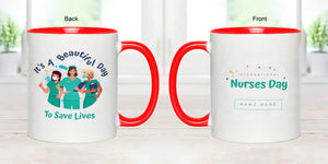Personalized with Your own Pictures and Messages Nurses Day Mug