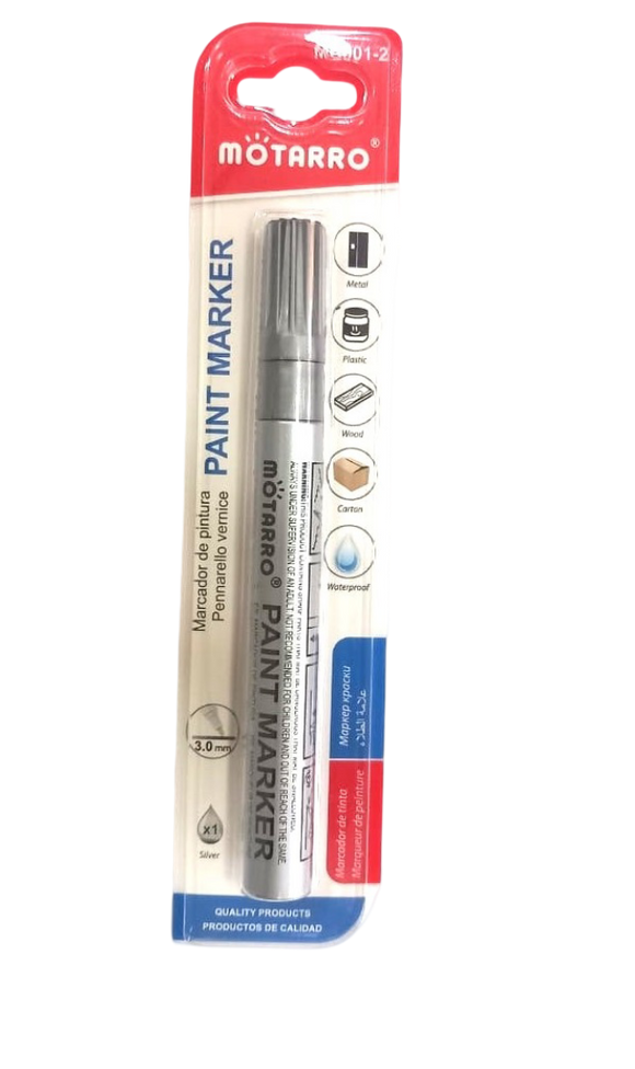 Motarro Paint Marker Silver 3.0mm