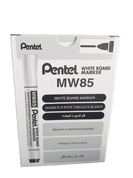 Pentel MW85 Whiteboard Marker Black (12PCS) 