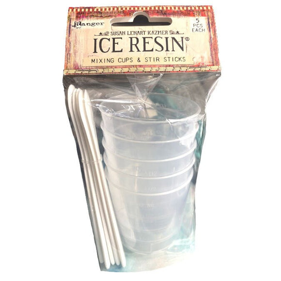 Ranger Ice Resin Mixing Cups and Stir Sticks  5Pcs