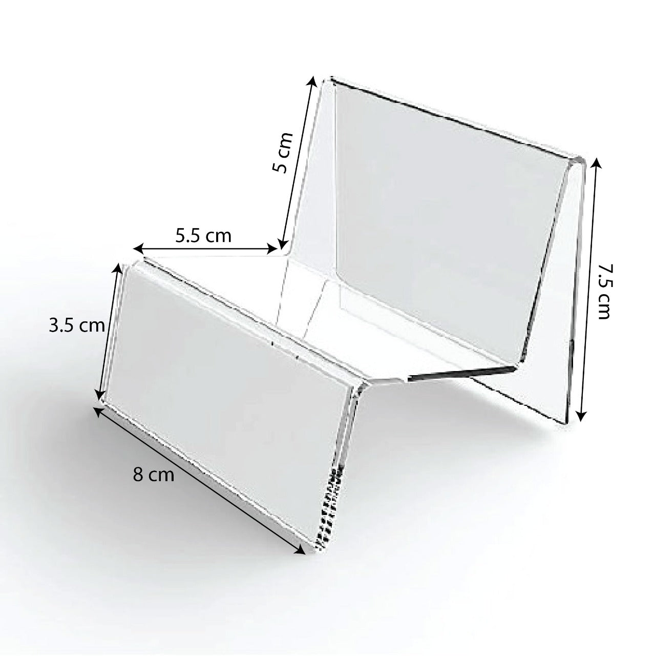 Acrylic Tabletop Display Stand 7.5cm x 5cm x 8cm