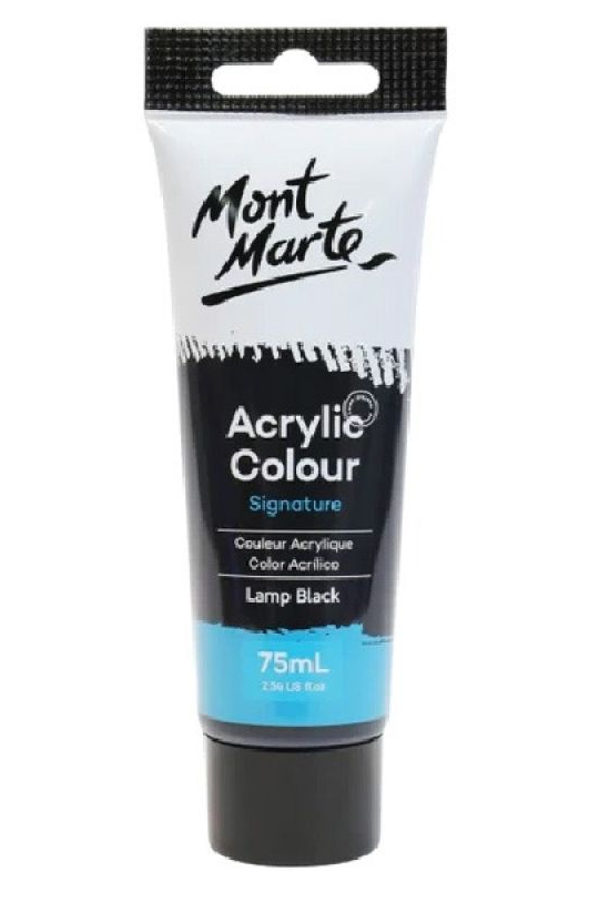 Mont Marte Acrylic Color 75Ml Lamp Black