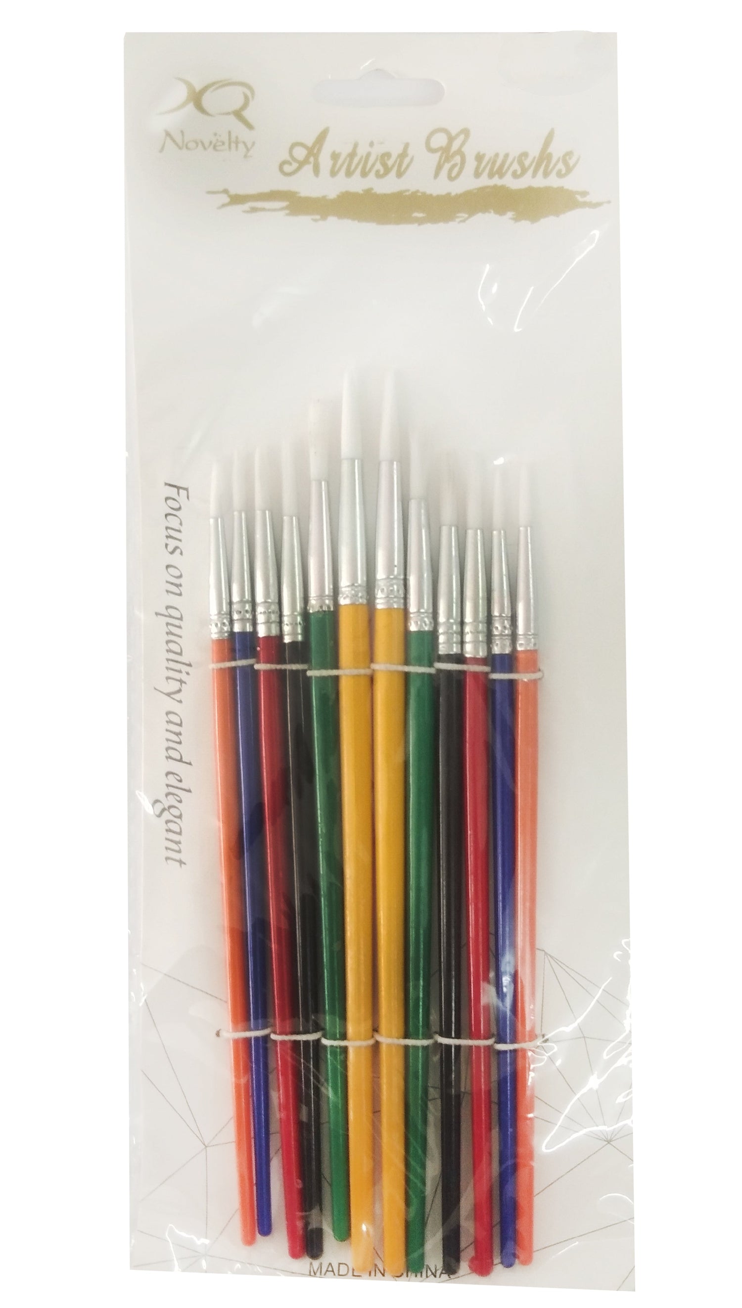 Artist Paint Brushes - 12 Pcs Long Handle Watercolor Acrylic and Oil Painting