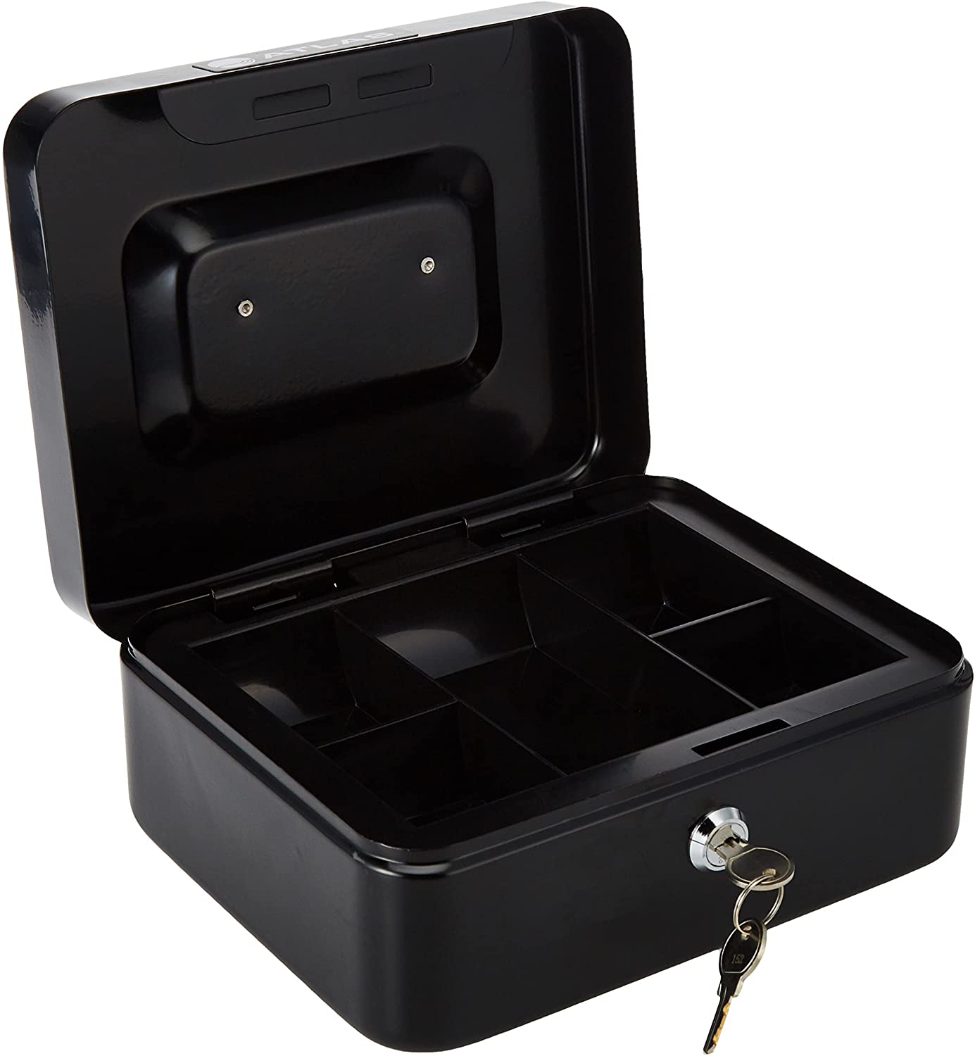 Atlas Cash box W200 x L160 x H90mm Black | Nejoom Stationery