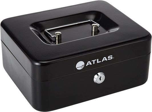 Atlas Cash box W200 x L160 x H90mm Black