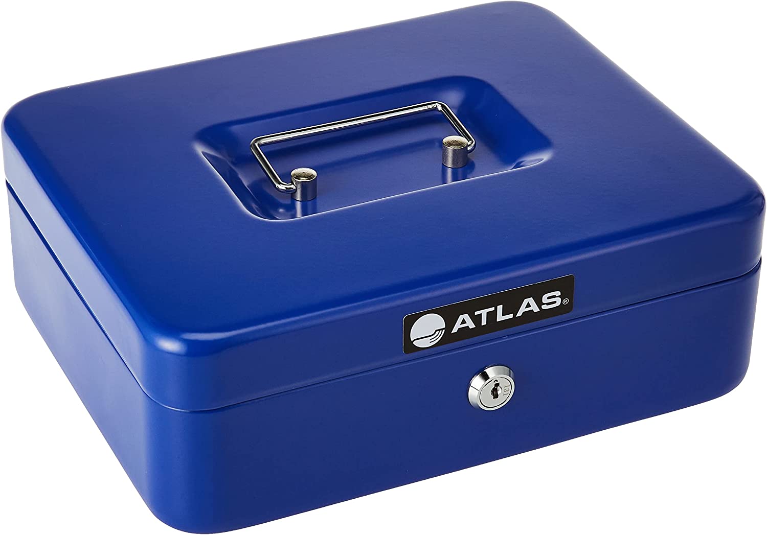 Atlas Cash box W250 x L200 x H90mm Blue