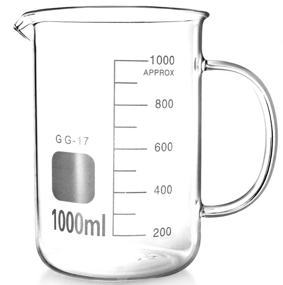 Borosilicate Glass Beaker with Handle 1000ml