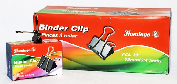 Flamingo Binder Clip 19mm (3/4 inch)