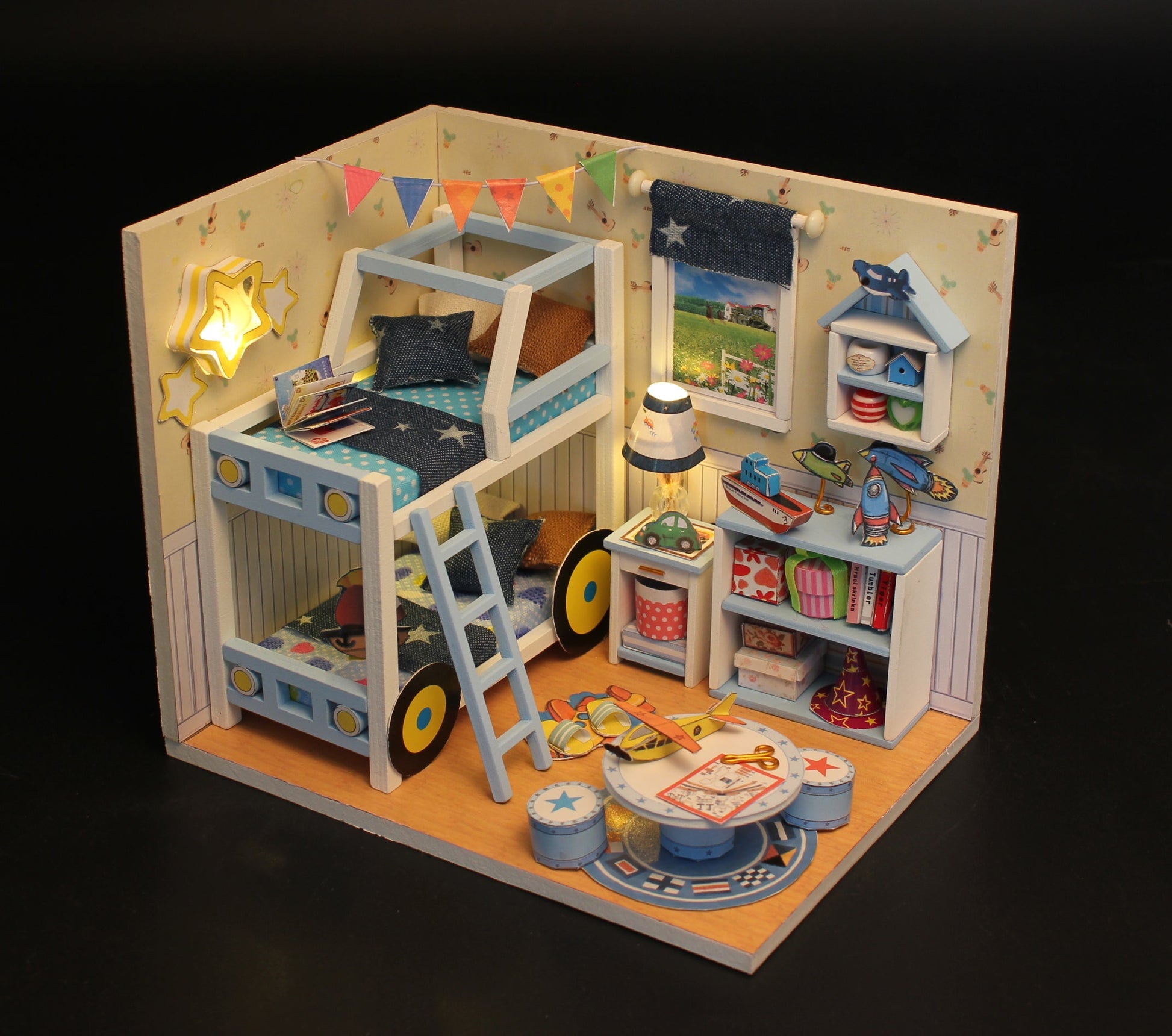 Birthday Gift 3D Wooden Doll House Miniature Toy - Charles Room