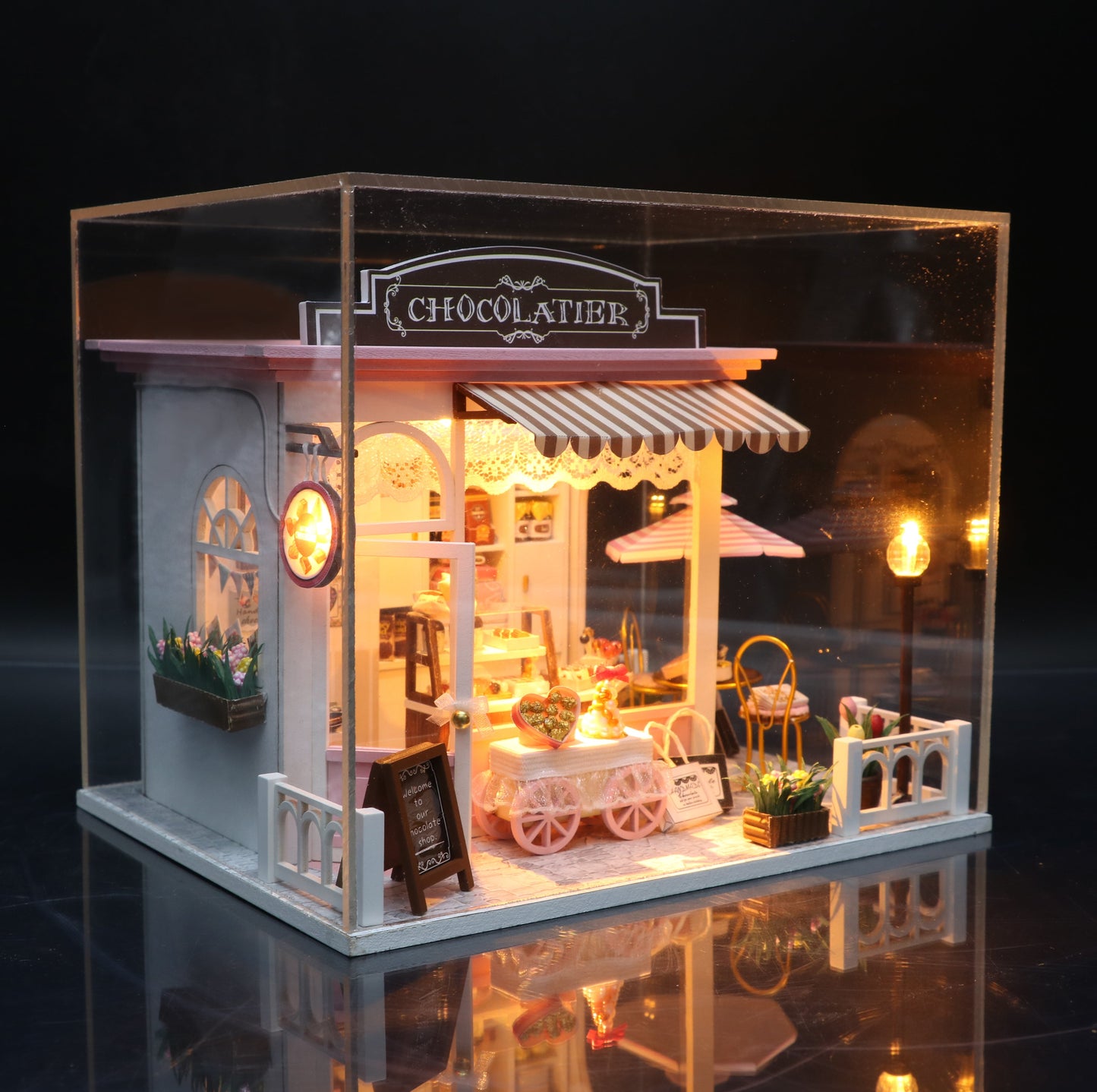 Birthday Gift 3D Wooden Doll House Miniature Toy - Chocolate House - Nejoom Stationery