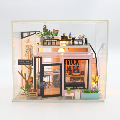 Birthday Gift 3D Wooden Doll House Miniature Toy - Hourly Light Studio - Nejoom Stationery