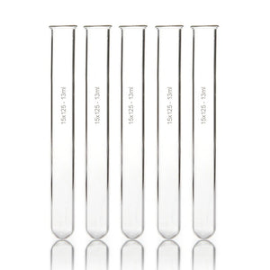 Borosil Lab Test Tube Glass 15 x 125 13ml 5 Pcs