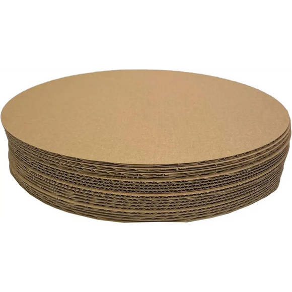 Circle Corrugated Cardboard Sheets,20cm Dia, 5-Pack, Brown, for Crafts, DIY
