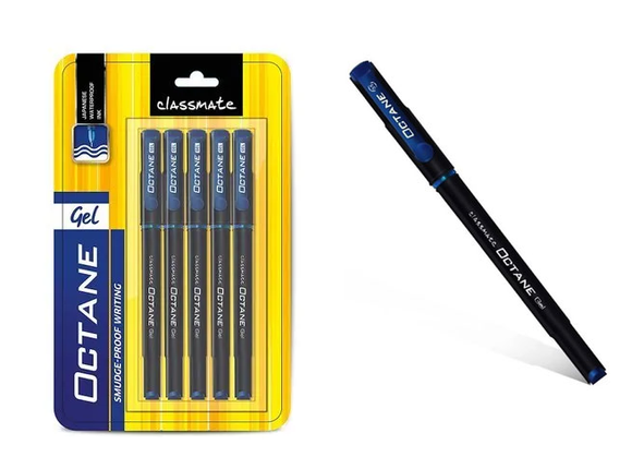 Classmate Octane Blue Gel Pen Pack of 5