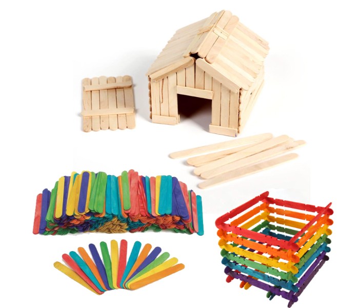 Colored Wooden Craft Sticks - Nejoom Stationery