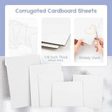 Corrugated Cardboard Sheets, A4 Size, 5-Pack, White , for Crafts, DIY, Art Projects and Packaging