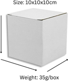 Corrugated Cardboard Shipping Boxes, 10×10×10cm, White Packaging Mailing Boxes for Business, Mug , Storing or Gift (Pack of 10)