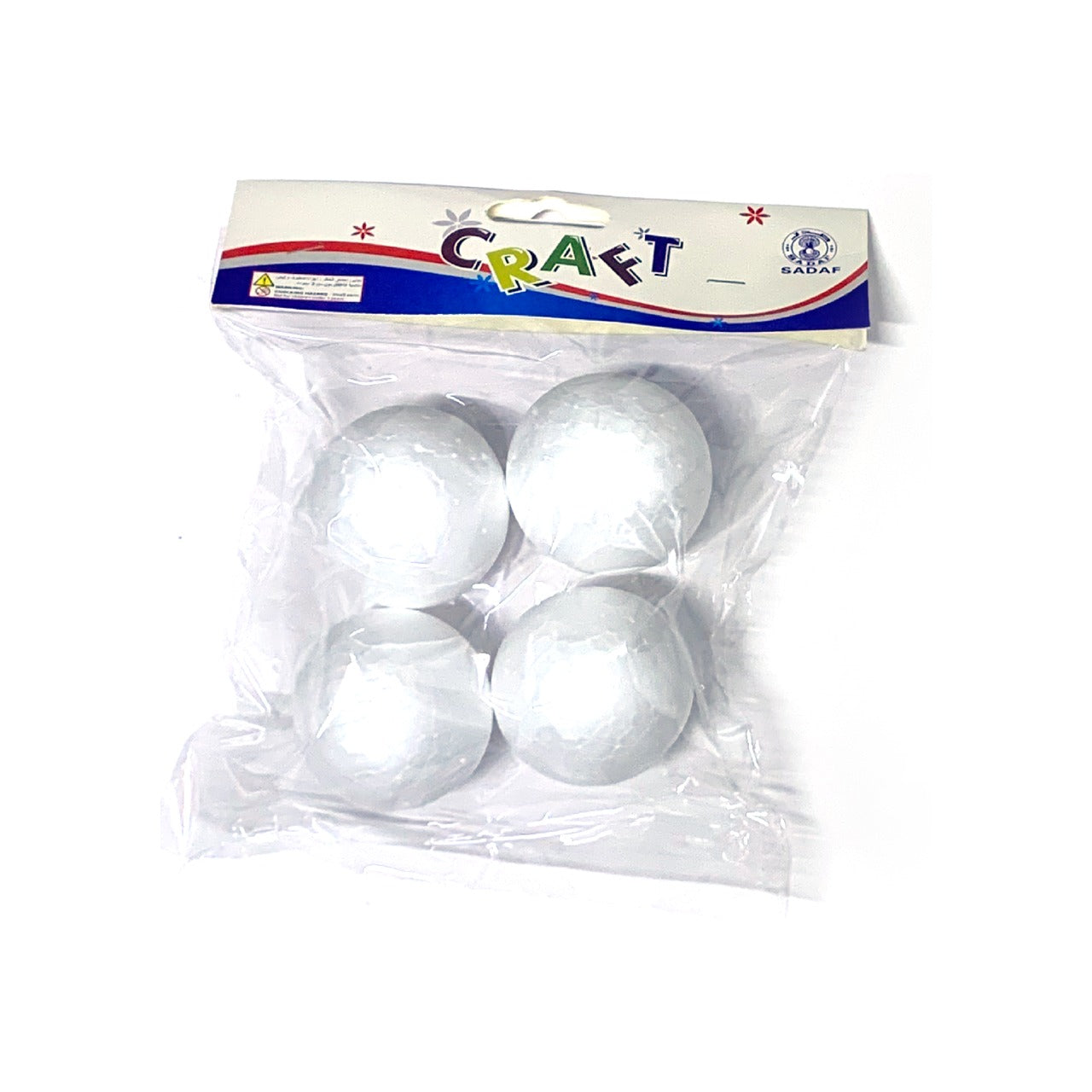 Craft Thermocol Ball round shapes - 4pcs - Nejoom Stationery