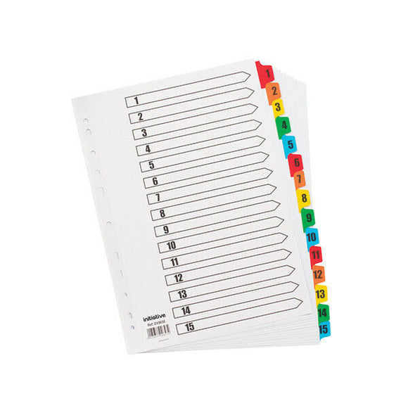 Deluxe Amt Index Divider 1-15 Pcs (A4 color) - Nejoom Stationery