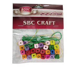 DIY Wooden Beads Alphabets with Thread DIY Wristband Pendant