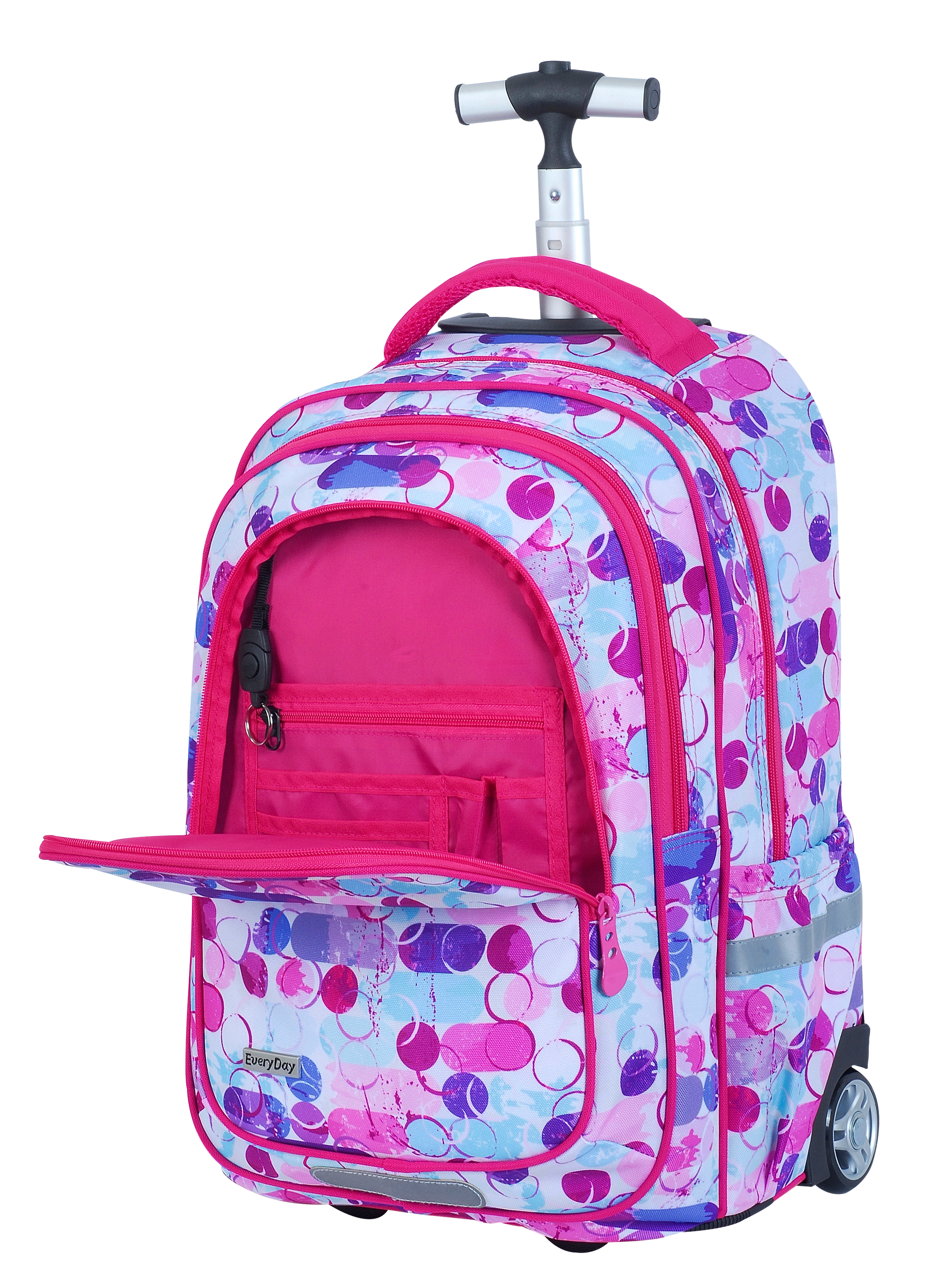 Everyday 3pcs Trolley School Bag Set 18" Pink (Big Wheel)