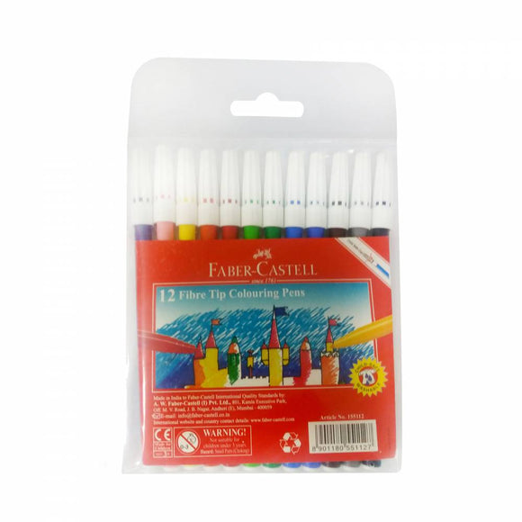 Faber Castell 12 Fiber Tip Sketch Pen - Nejoom Stationery