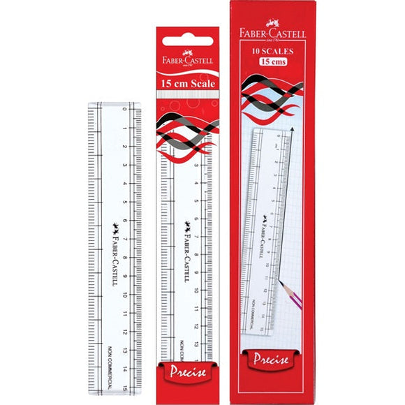 Faber Castell Ruler Lettering Faber Castell 15cm Rulers Transparent - Nejoom Stationery