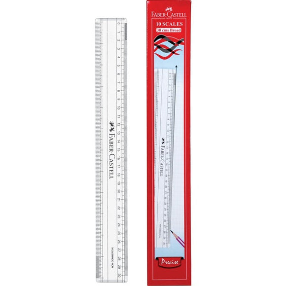 Faber Castell Ruler Lettering Faber Castell 30cm Rulers Transparent - Nejoom Stationery