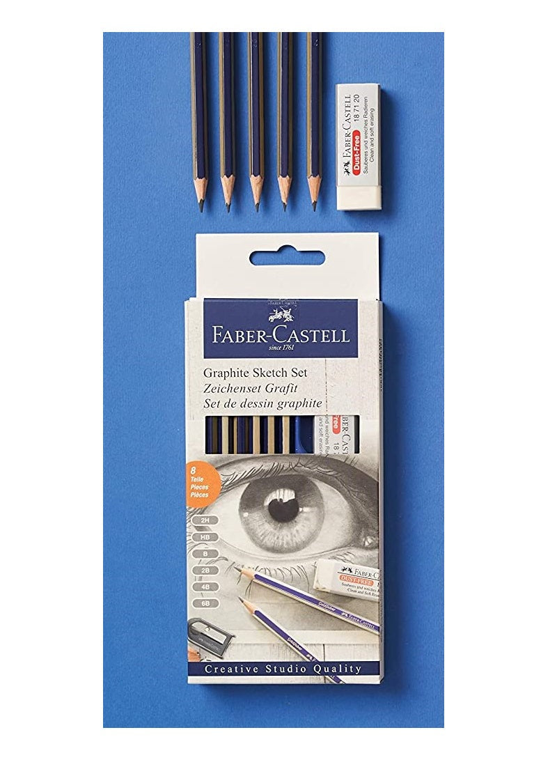 Faber-castell Gold faber Degree pencil Eraser Sharpener Graphite Sketch Set - Nejoom Stationery