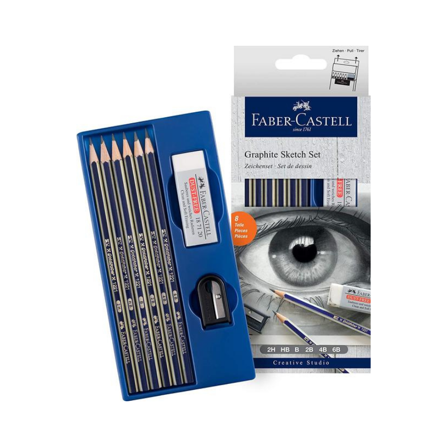 Faber-castell Gold faber Degree pencil Eraser Sharpener Graphite Sketch Set