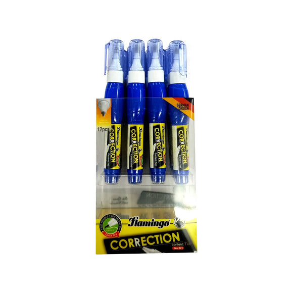 Flamingo Correction Pen whitener 7ml 12 Pcs - Nejoom Stationery