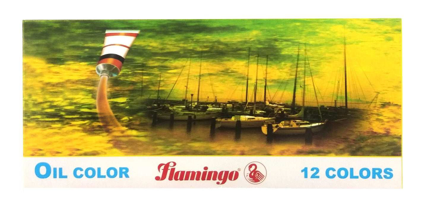 Flamingo  Oil Paints Set 12 x 12 ml - Nejoom Stationery