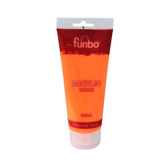 Funbo Acrylic Color 200ml 148 Fluorsecent Orange