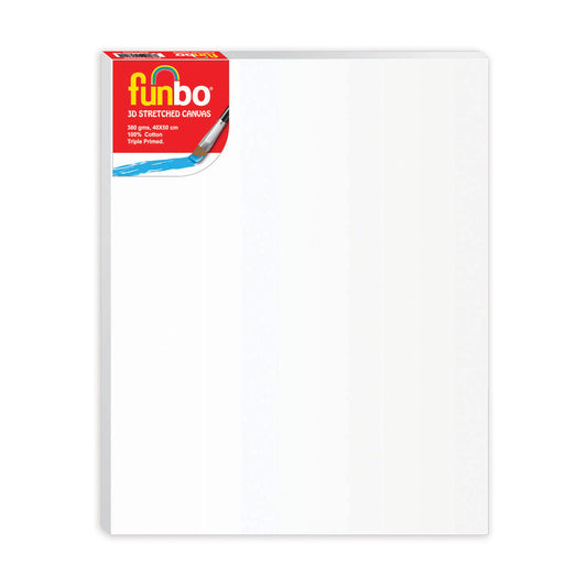 Funbo Stretched 3D canvas 380 gms 40X50 cm 2pcs